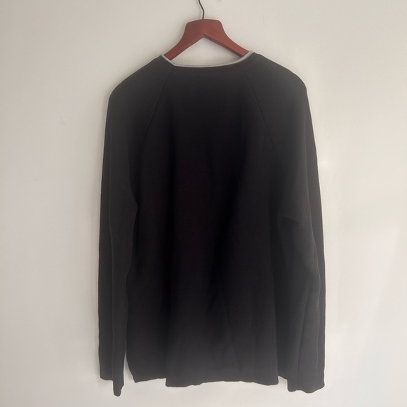 Simons Le 31 - Men's Black with Gray Trim Crewneck Sweater - Picture 2 of 9